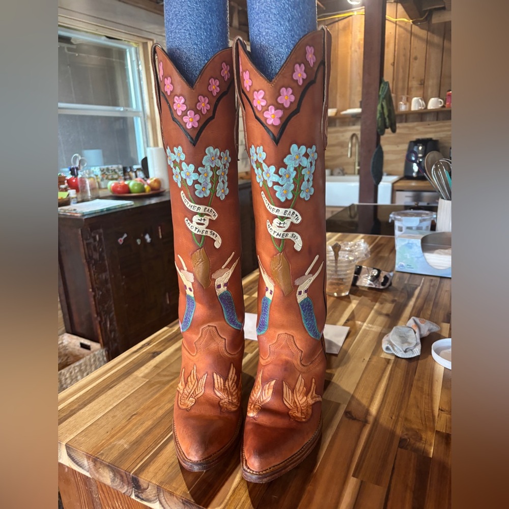 Brother Vellies Mermaid Doodle Cowboy Boots